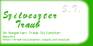 szilveszter traub business card